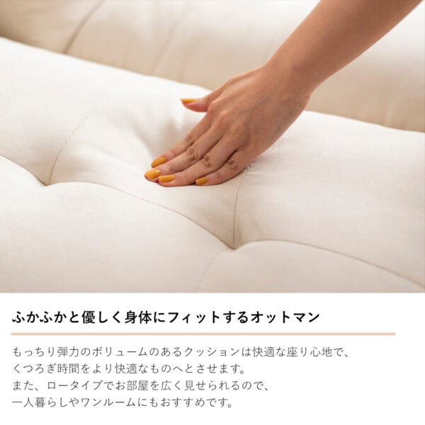 118042-02 ふかふかと優しく身体にフィットするオットマン